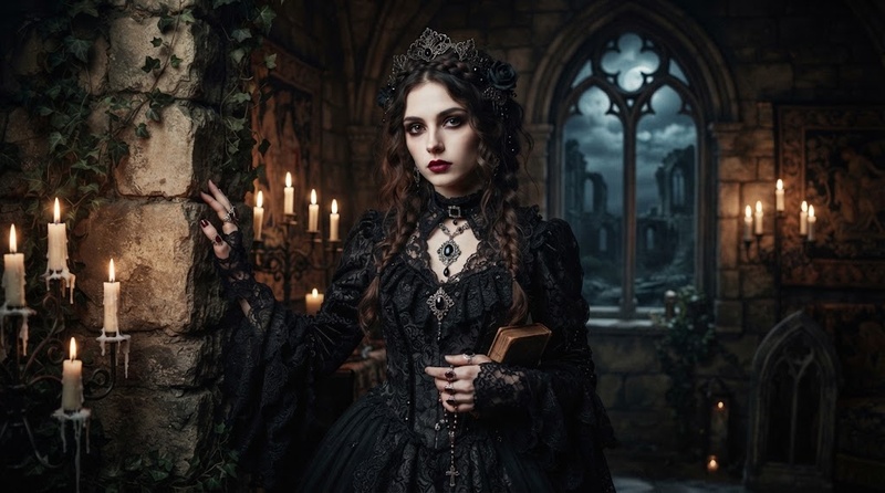 gothic portrait makeup