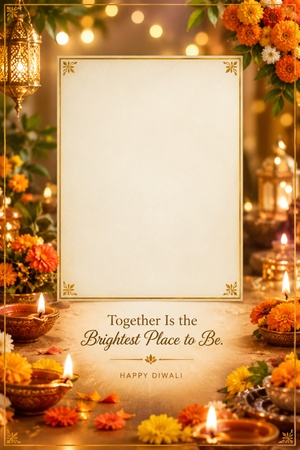 personalized diwali photo greeting card
