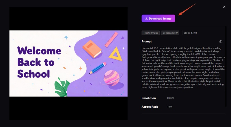 preview and download presentation image in edimakor