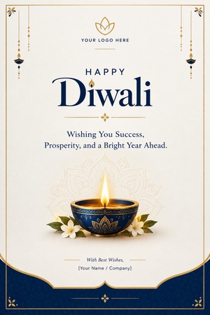 professional diwali business greeting card