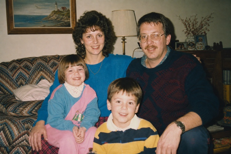 1980s family snapshot