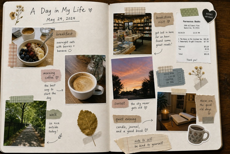 a day in my life journal