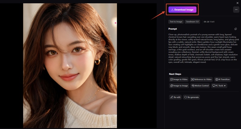 ai girlfriend images generated with edimakor