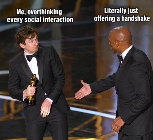 awkward award handshake meme