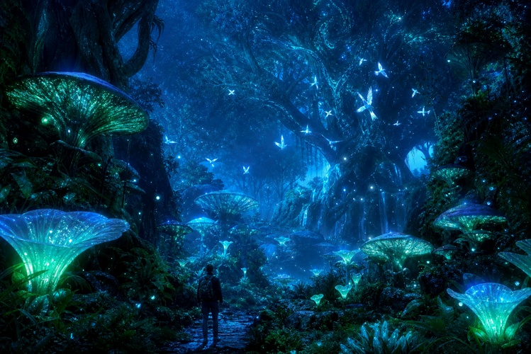 bioluminescent forest