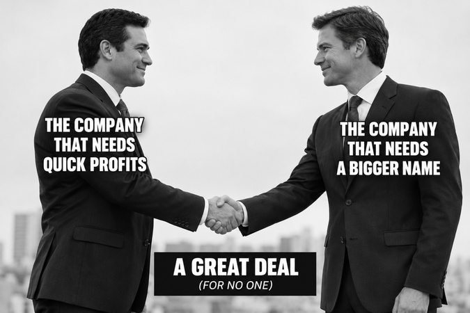 black and white business handshake
