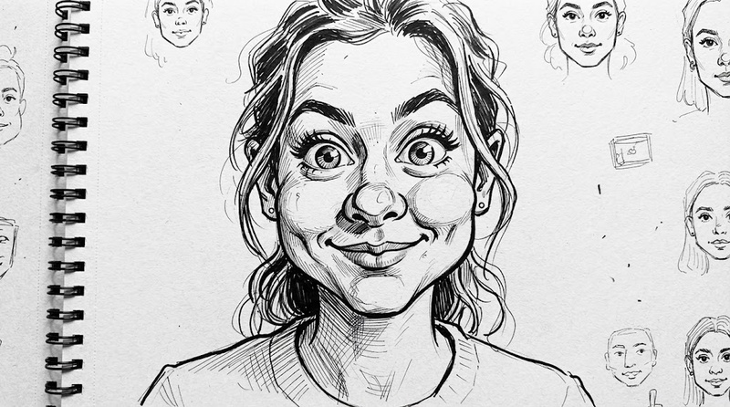 bold ink caricature