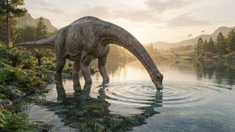 brachiosaurus lake drinking