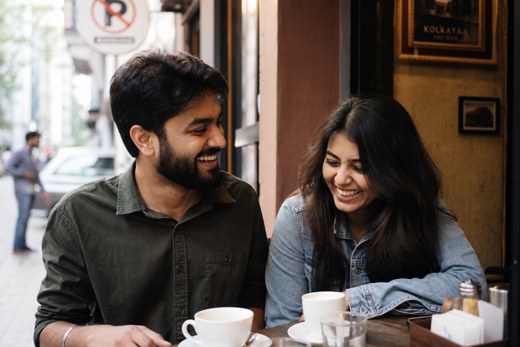 candid indian couple