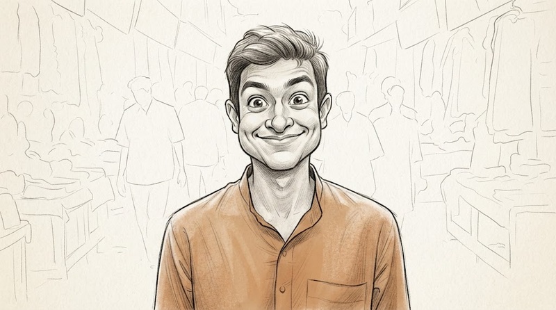classic caricature sketch