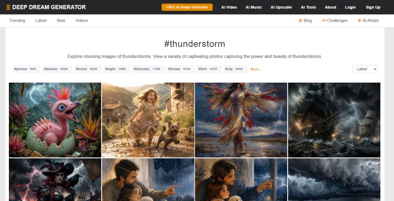 deep dream thunderstorm generator