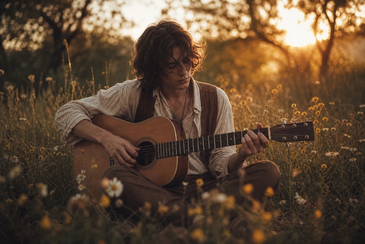 dreamy indie guitarist