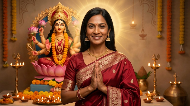 durga maa blessing scenes