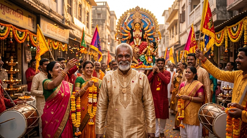 durga maa temple procession