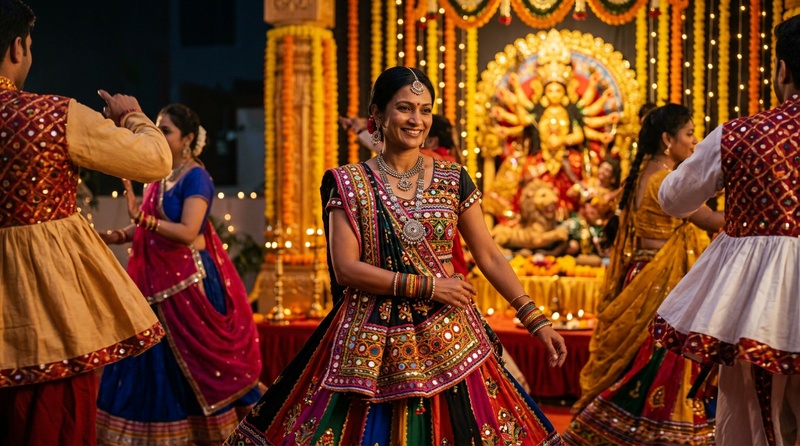 garba with durga maa