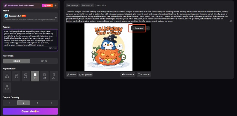 generate and share halloween meme
