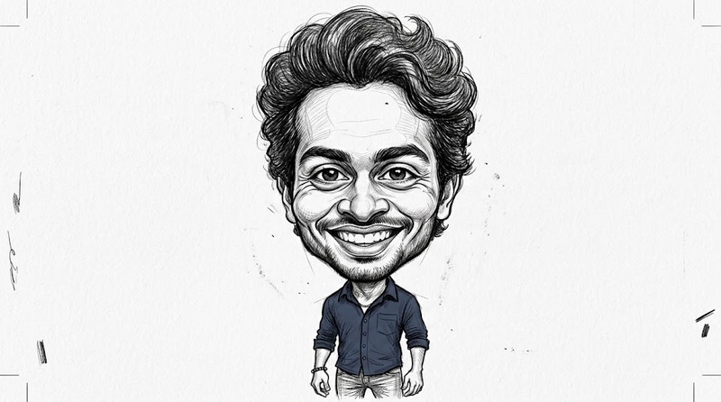 giant head caricature