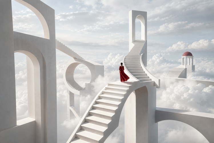 infinite floating staircase