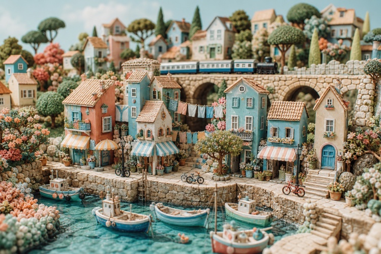 miniature seaside town