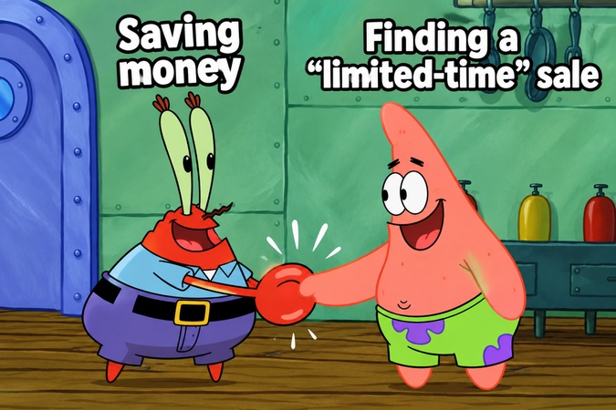 mr krabs and patrick handshake