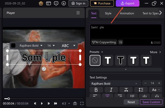 preview and export handshake meme