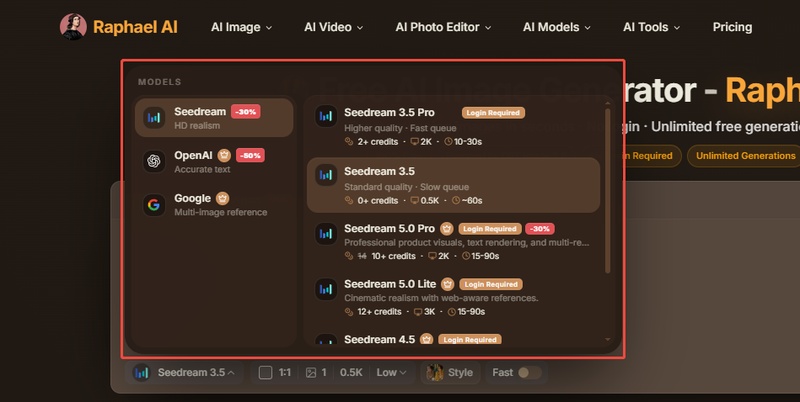 raphael ai image generator free