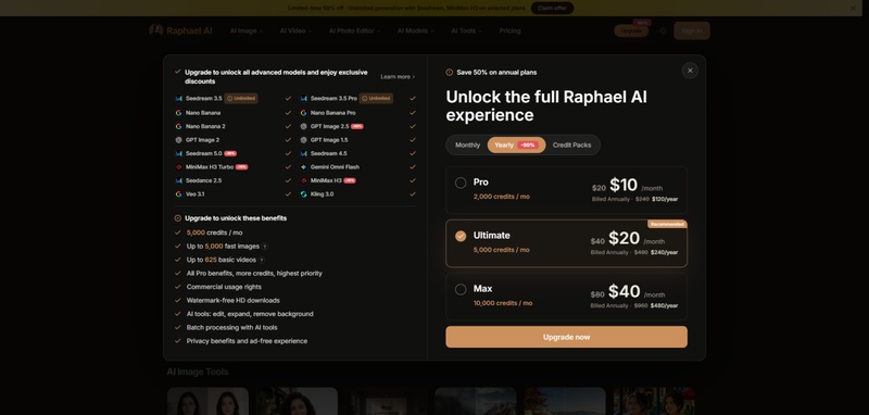 raphael ai image generator pricing