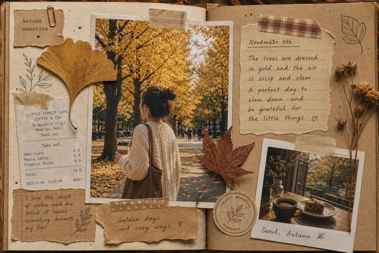 seasonal memory scrapbook