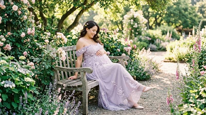sitting in a garden