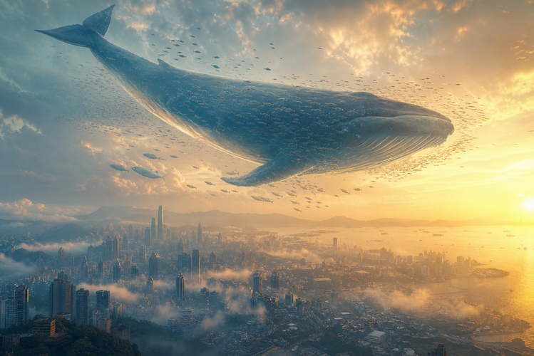 surreal ocean in the sky