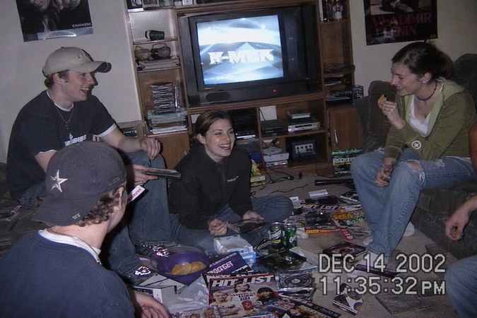 y2k sleepover camcorder