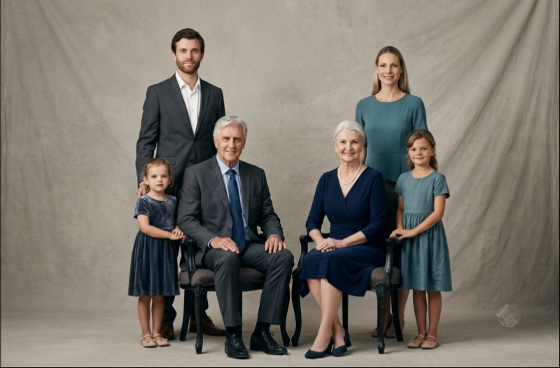 Ai Photo Prompts for Grandparents Vintage Family Portraits