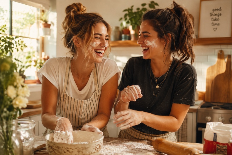 Best Friends Cooking Together Kitchen