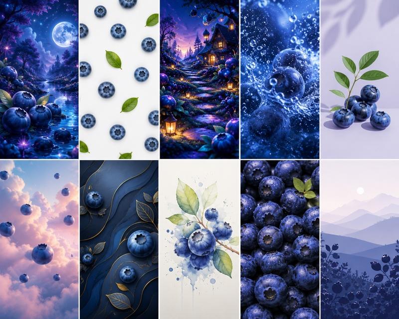 ai blueberry wallpaper