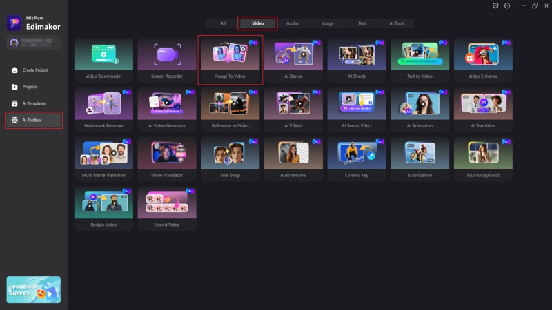 Family Video Generation Step 1 Open Image to Video