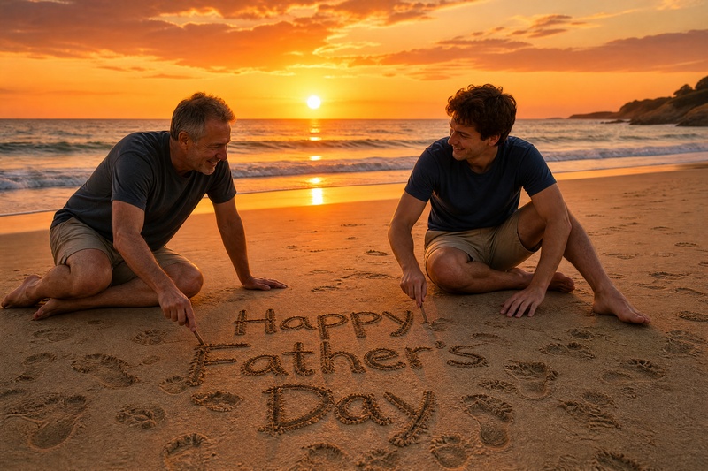 Father and Son Fathers Day Ai Photo Prompt
