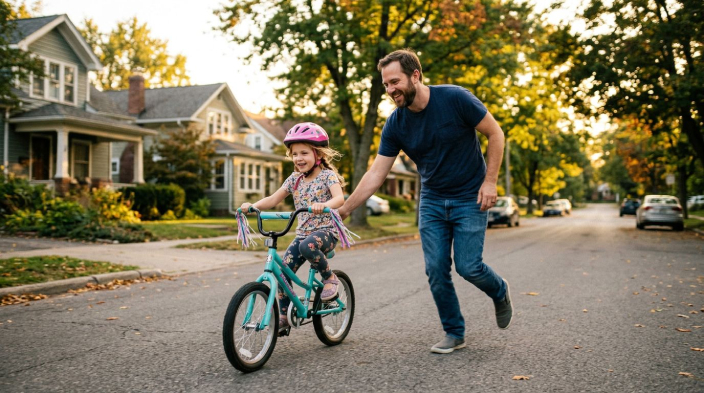 father teaching moment