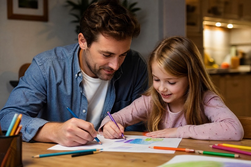 Gemini Ai Photo Prompt Father Daughter Draw Together
