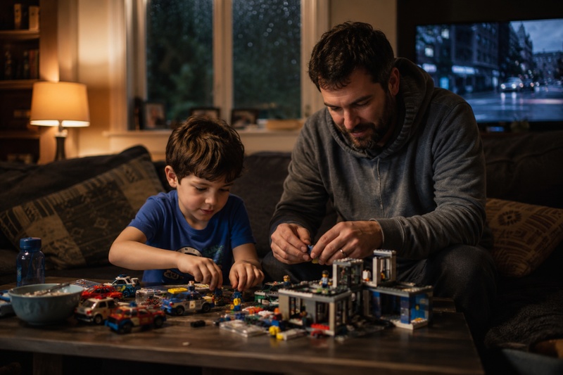 Gemini Ai Photo Prompt Father Son Lego Childhood Memories