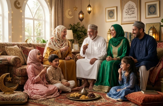 Gemini Eid Family Prompt 01 Multigenerational Home Celebration