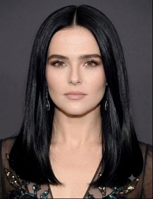 Gemini Hairstyle Prompt 04 Sleek Center Part Glass Hair Jet Black