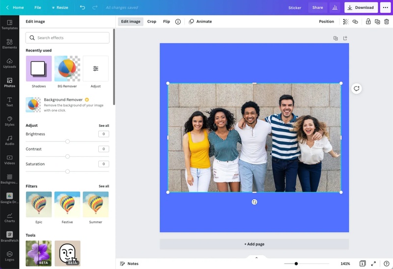 go to canva website
