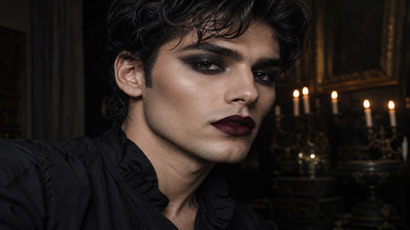 gothic glam makeup portrait