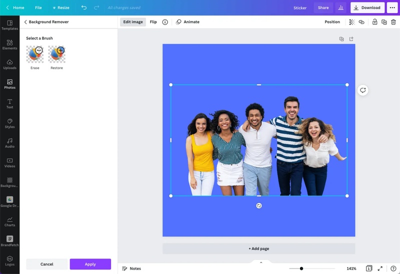 how to make a photo into a sticker on canva