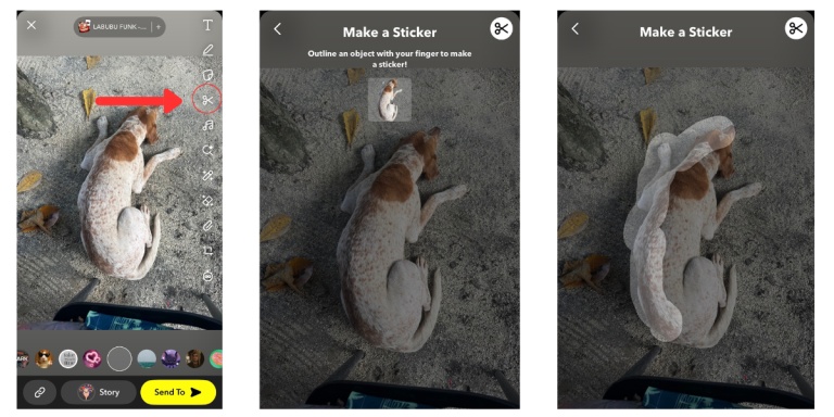 how to make a photo into a sticker on snapchat