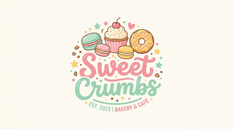 playful dessert logo