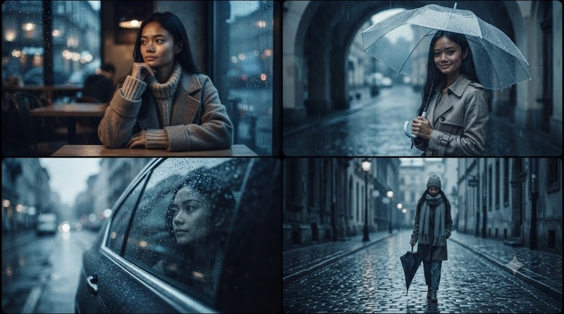 rainy mood collage