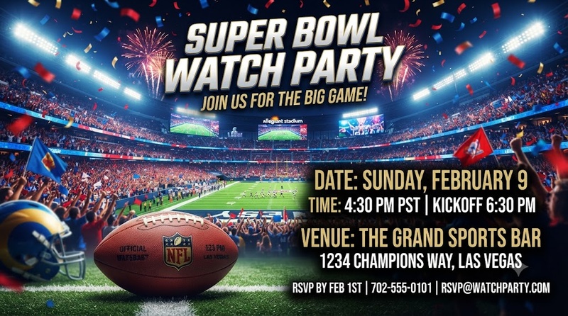 super bowl invitation prompts