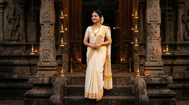 temple festival kerala look
