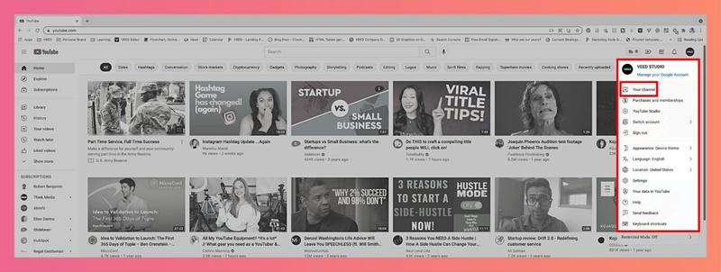 youtube channel banner size